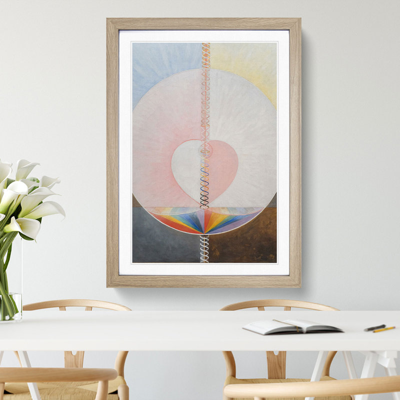 What a Human Being Is by Hilma Af Klint - Picture Frame Painting, 36cm H x 27cm W x 2cm D, Oak