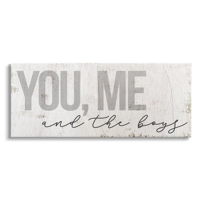 Impression sur toile, "You you me and the boy Family", H 13 po x l 30 po x P 1,5 po