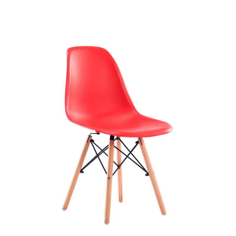Wrenshall 17.7'' H Side Chair, Red/Natural