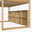 Lit mezzanine simple en bois avec cadre en forme de maison-1808073215