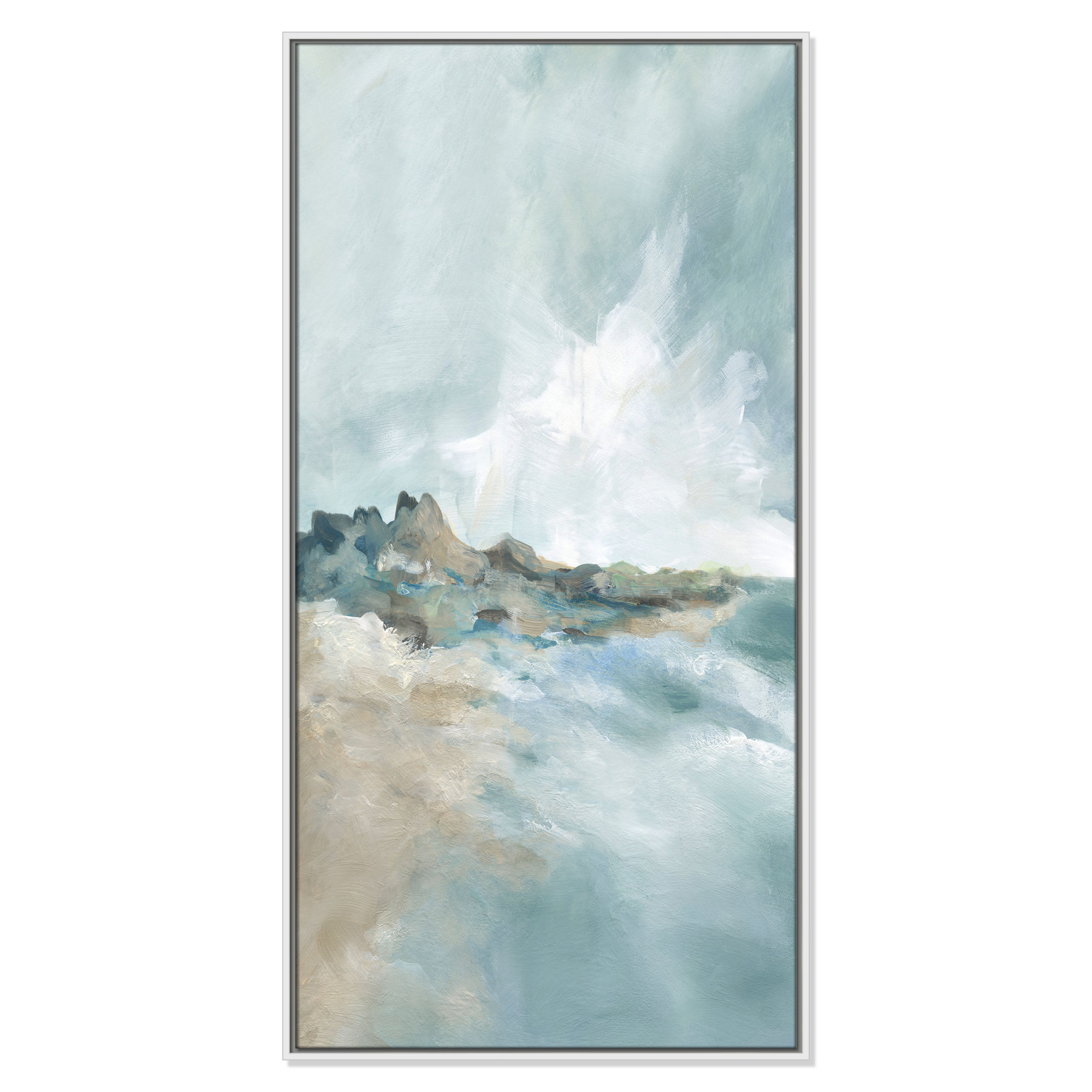 Sandpoint Print by Carol Robinson, 49.5" H x 25.5" W, White