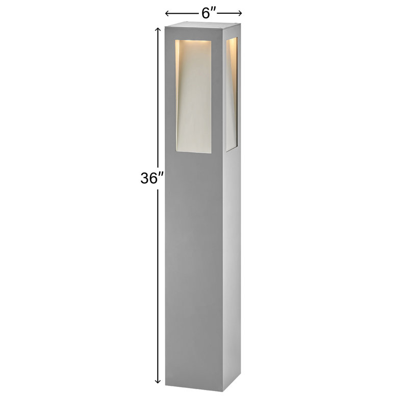 Taper Integrated LED Metal Bollard Light, Titanium
