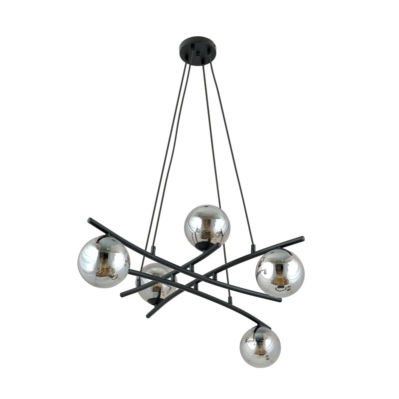 Adaleia 5 - Light Geometric Pendant, Graphite