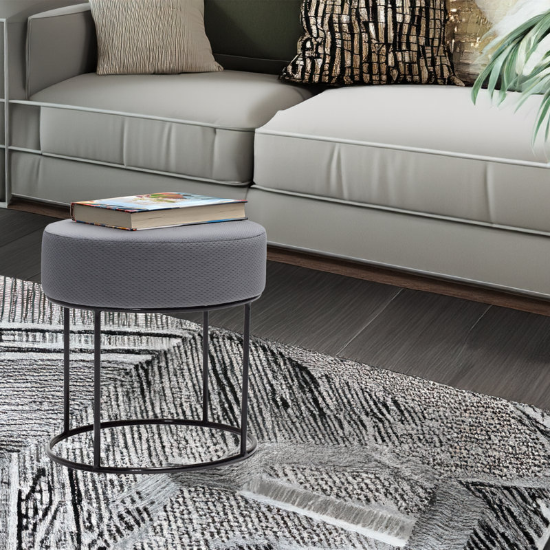 Repose-pieds Emmi-Leigh, 100% polyester gris