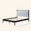 Structure de lit grand en bois avec tête de lit moelleuse-1417176038
