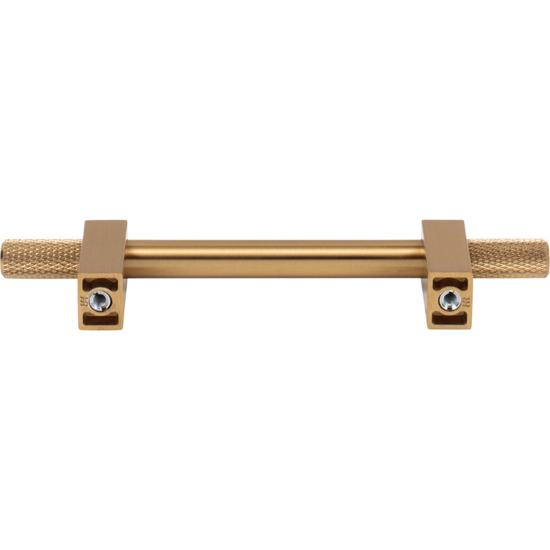 Larkin 4 Knurled Ends Bar Pull, 3 3/4", Satin Bronze