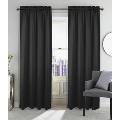 Twilight Blackout Thermal Rod Pocket Single Window Curtain Panel
