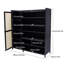 Armoire de rangement moderne en bambou avec portes et chaussures