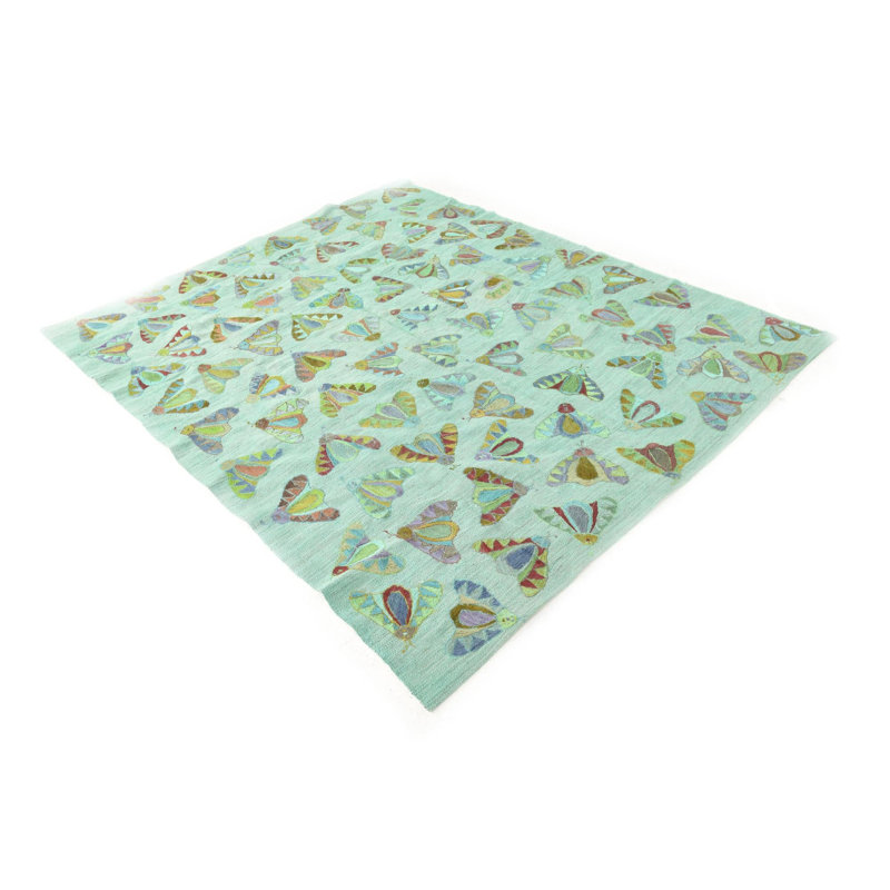 6 Ft Square Puleo Light Green Rug