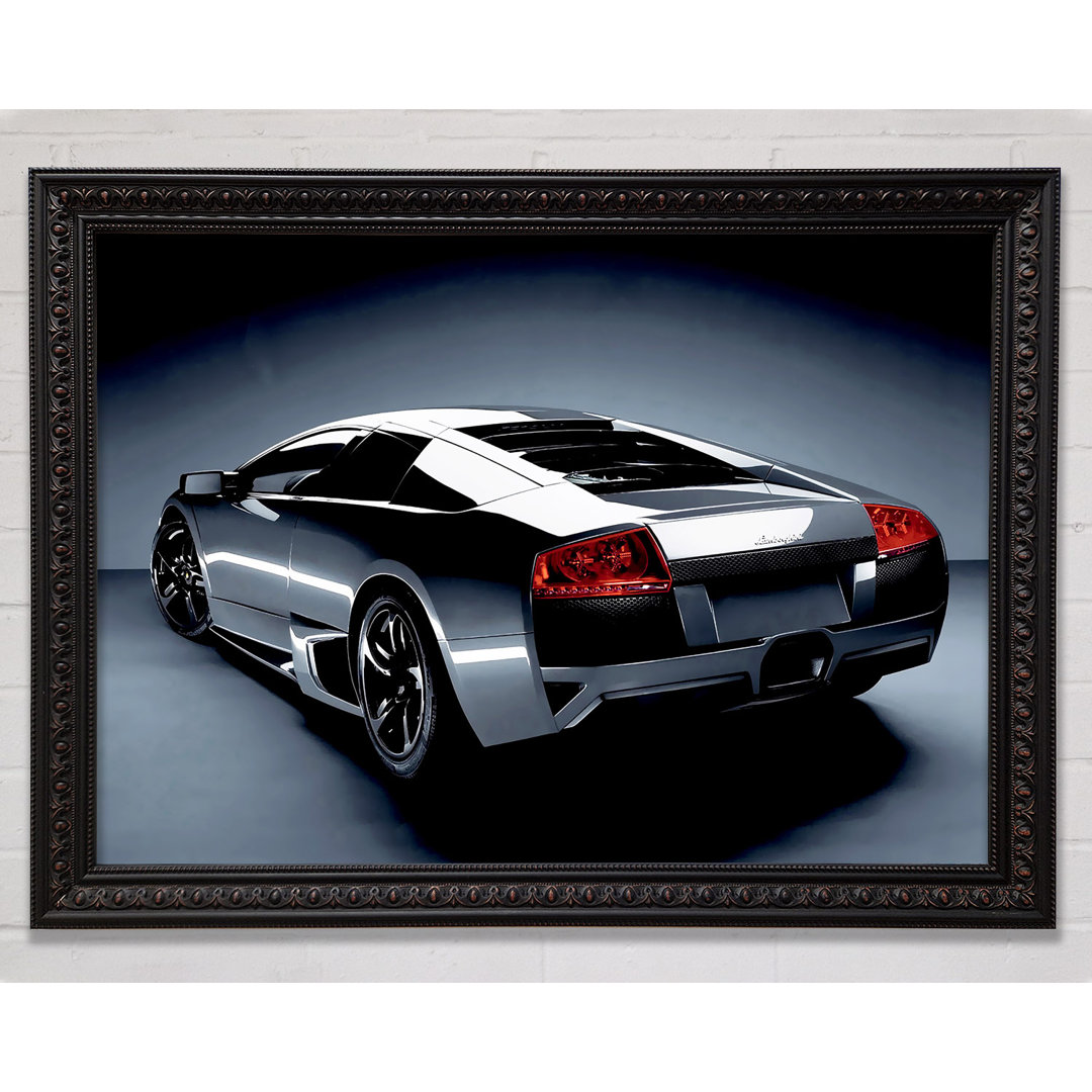 Lamborghini Heck Gunmetal Silber - Druck