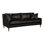 Canapé à accoudoirs carrés en cuir véritable 86,5 po Ease