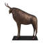 Sculpture décorative de bison pour la décoration intérieure - Grande statue décorative pour salon, console ou étagère - 53 cm, bronze et noir