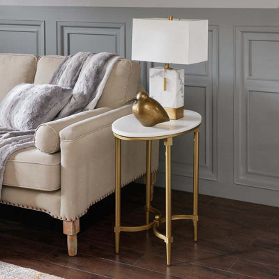 Marble  Top Coffee Table  With Metal Base