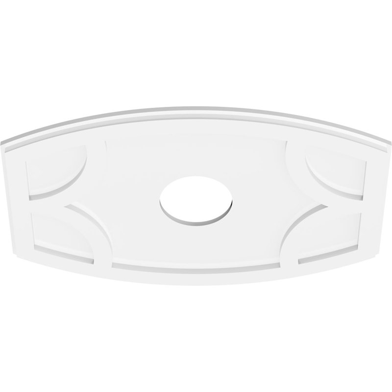 Médaillon de plafond contemporain en PVC de qualité architecturale Kailey, H 1 po x l 26 po x P 17,375 po