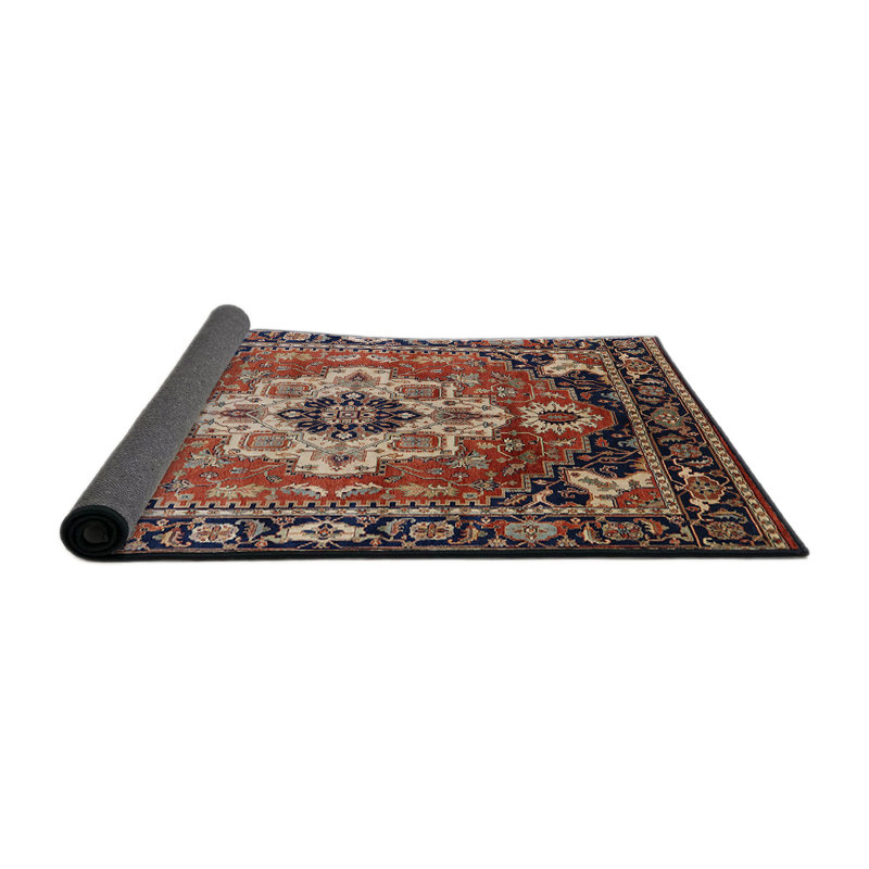 Tapis à motif oriental rouge / brun, Rond 6 pi