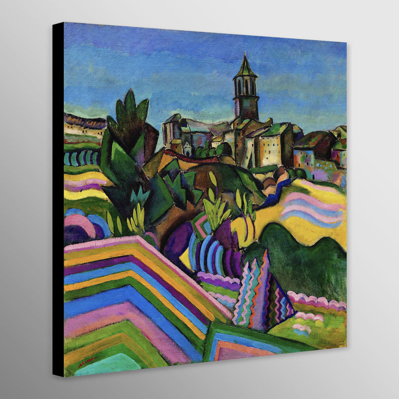 Prades The Village by Joan Miro - Wrapped Canvas Art Prints, 76cm H x 76cm W