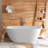 Acrylic Freestanding Bathtub 59'' x 30'' Stand Alone  Deep Soaking Tub with Pop-up Center Drain-94320486