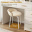 Fauteuil de coiffeuse avec pieds en métal doré, dossier unique, base stable, coiffeuse moderne pour chambre de maquillage, assemblage facile, tabouret de maquillage sans accoudoirs pour la décoration de bureau personnel