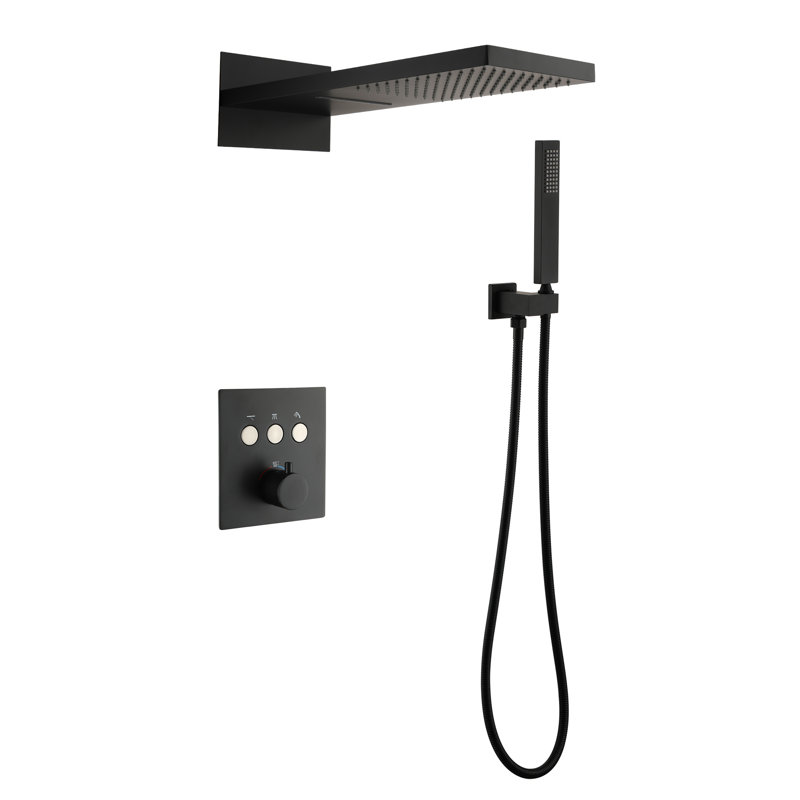 All-In-One Kit with Rough in-Valve, Matte Black