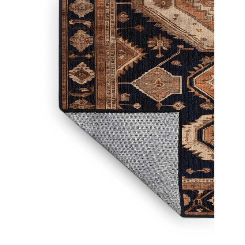 Tapis brun lavable à la machine, Carré 3 pi