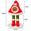 Arbre à chat de Noël avec poteaux à griffer en sisal et lit en peluche, motif de chapeau de père Noël, rouge