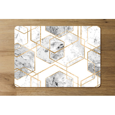 Hoban Wood Geometric Rectangle Placemat