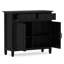 Armoire de rangement en bois massif à 2 tablettes avec 2 tiroirs de rangement Connaught-990172282