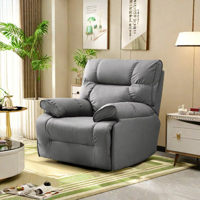 Tasnima Faux Leather Swivel Recliner