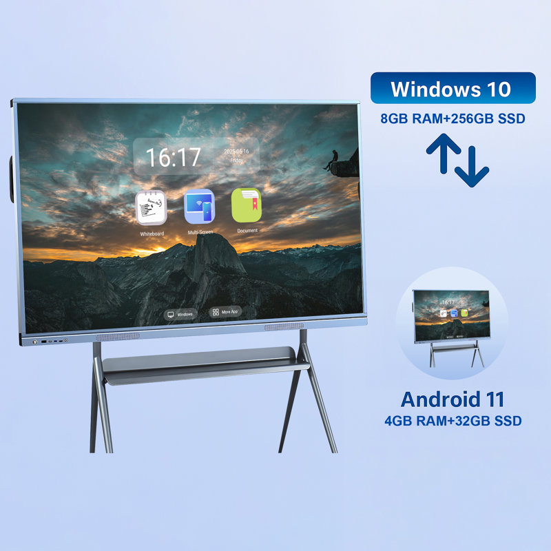 JYXCN Special Offer! Smart Board 86 Inch - All-in-One Touch Screen Interactive Whiteboard, Dual System Boosts Productivity, Cloud Sharing Connects Teams - Perfect for Education, Office & Presentations