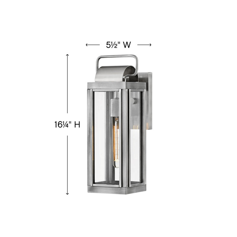 Harbor Sag Outdoor Wall Lantern, 16.25" H x 5.5" W x 7.5" D, Burnished Bronze