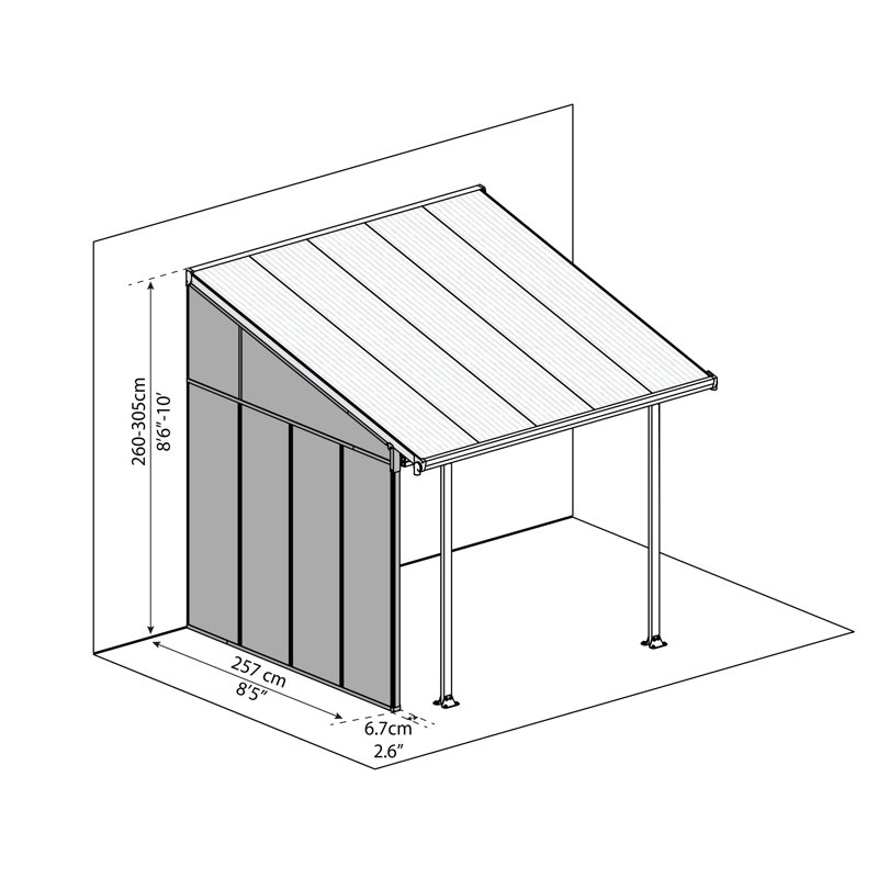 Feria Side Wall, Grey