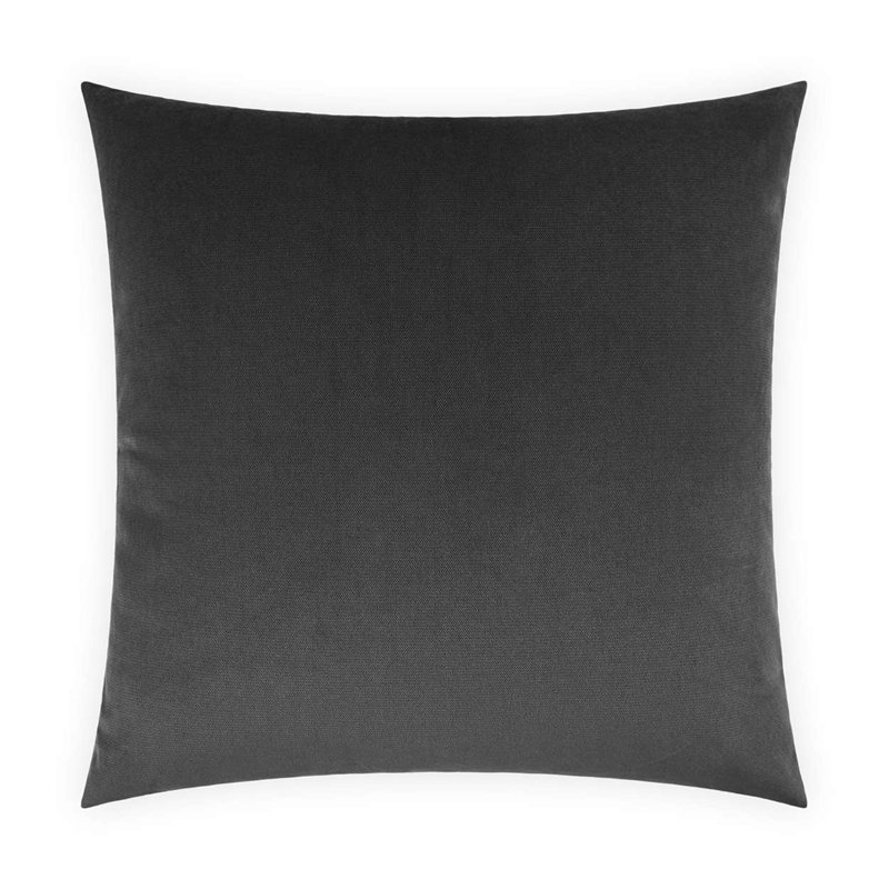 Belvedere Pillow Cover & Insert, Charcoal, Square 20"