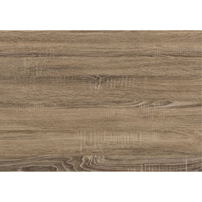 Table d'appoint pour le salon, avec tiroir de rangement, stratifié taupe et métal noir, élégante pour ranger les collations et embellir votre pièce.