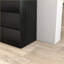 Commodes, commode de rangement moderne noire à 4 tiroirs | Sans poignée | 31,5 po | Noir | Panneau de particules