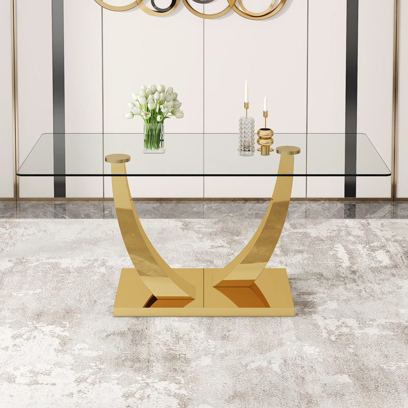 Bertold Glass Top Dining Table