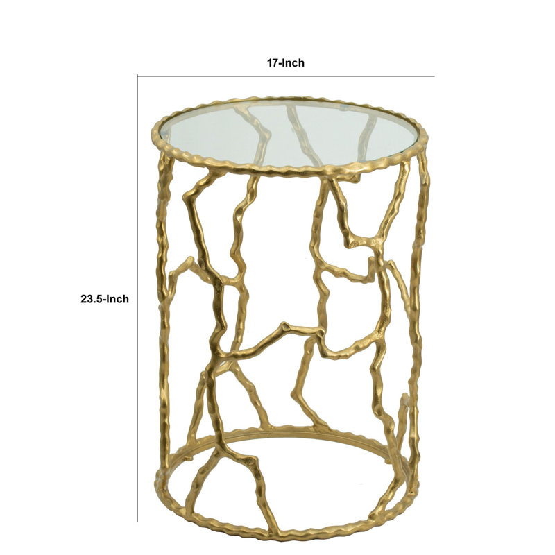 Table de bout en verre