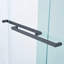 Porte de douche coulissante double l 56 à 60 po x H 75 po, cadre en alliage d'aluminium noir mat, verre trempé clair de 5/16 po (8 mm) d'épaisseur.