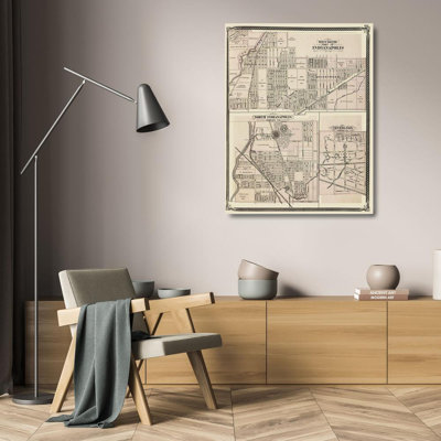 Trent Austin Design® Baskin Gallery Wrapped Canvas Art Titled: Indianapolis Indiana Landowner - Baskin 1876