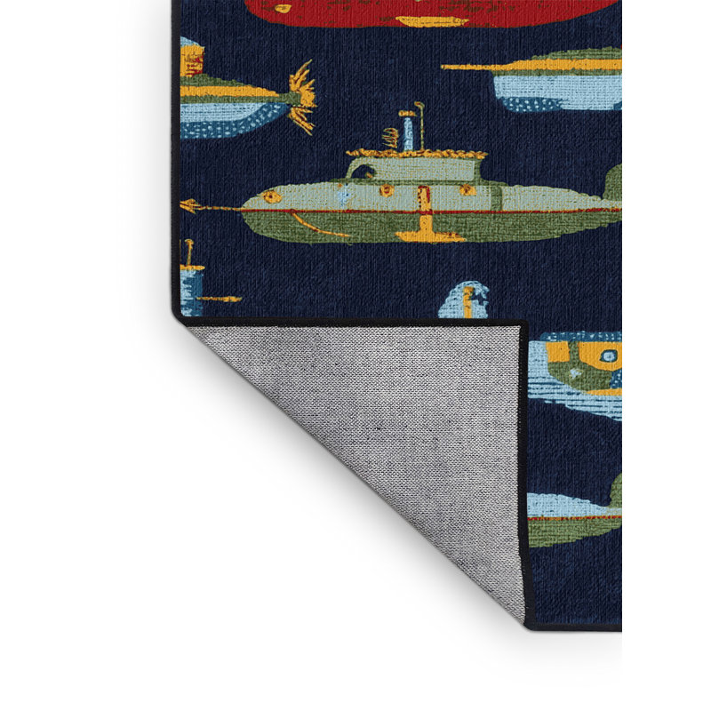 Machine Washable Transportation Gray Area Rug, Rectangulaire 8 pi x 12 pi
