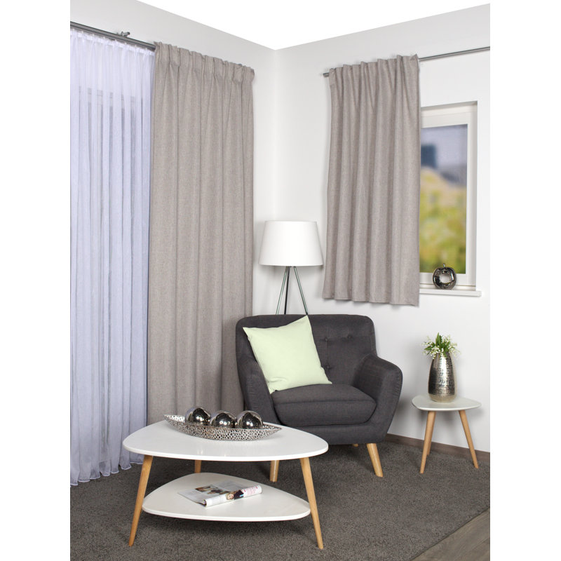 Monier Blackout Curtain, Width 450 x Drop 160 cm, Taupe