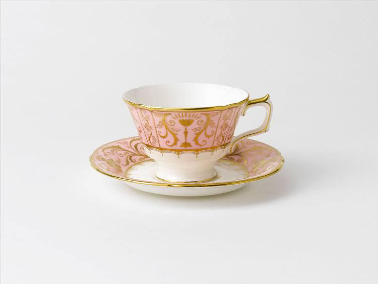 Harlequin Bone China Teacup, Pink
