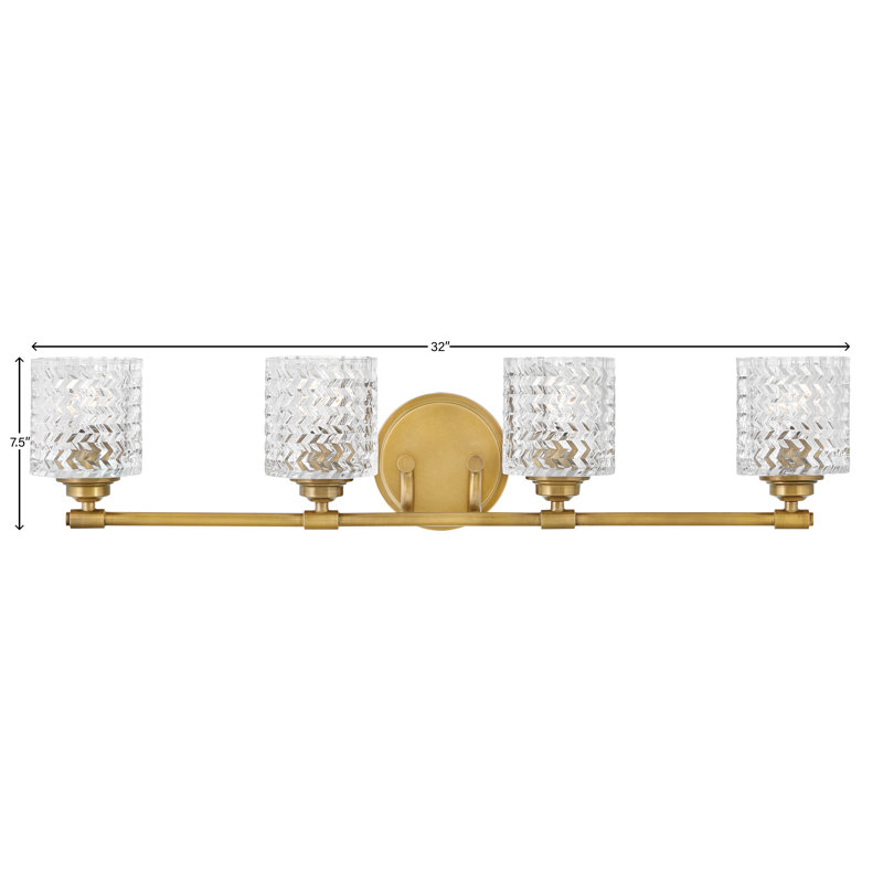 Adley 4 - Light Dimmable Vanity Light, Heritage Brass