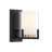 Abdul-Baasit 1-Light Wall Sconce In Matte Black With Warm Brass Accents