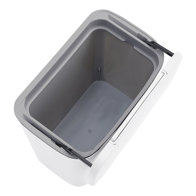 Ardara Plastic Step On Kitchen Trash Can - 1.9L, Whtie