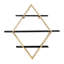 Wood and Gold Diamond Wall Shelf-119326994