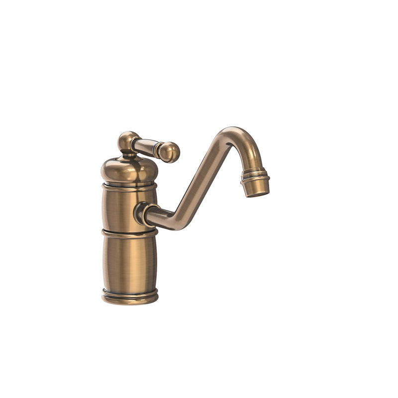 Nadya Single Handle Kitchen Faucet, Antique Brass