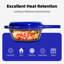 Cocotte double en fonte émaillée HomeVSS de 6,5 litres avec couvercle et double poignée – Ustensiles de cuisine 2 en 1-135266393