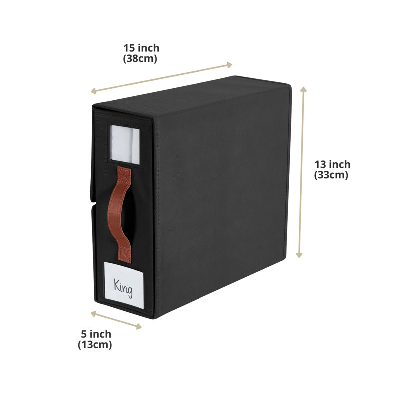 DECOMOMO Foldable Bed Sheet Organizers and Storage, Black