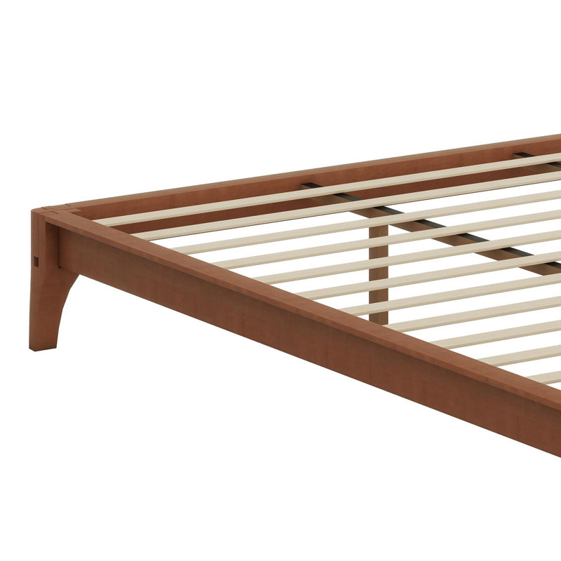 Bamboo Wood Platform Bed Frame, Brown