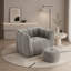 Pouf carré moelleux avec repose-pieds et mousse haute résilience pour jouer, lire et regarder la télévision-134768663